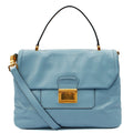 Miu Miu Shoulder Bag Shoulder Bag in Blue, Leather — Front View