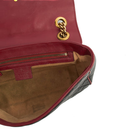 Gucci Shoulder Bag Marmont Shoulder Flap Bag - Medium in Black, Leather — Alternate View 8