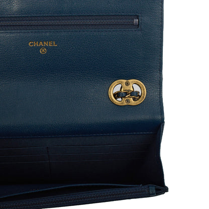 Chanel Cross Body Wallet on Chain in Blue, Patent Leather — Alternate View 10