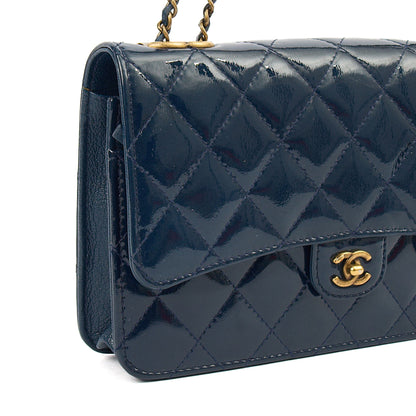 Chanel Cross Body Wallet on Chain in Blue, Patent Leather — Alternate View 7
