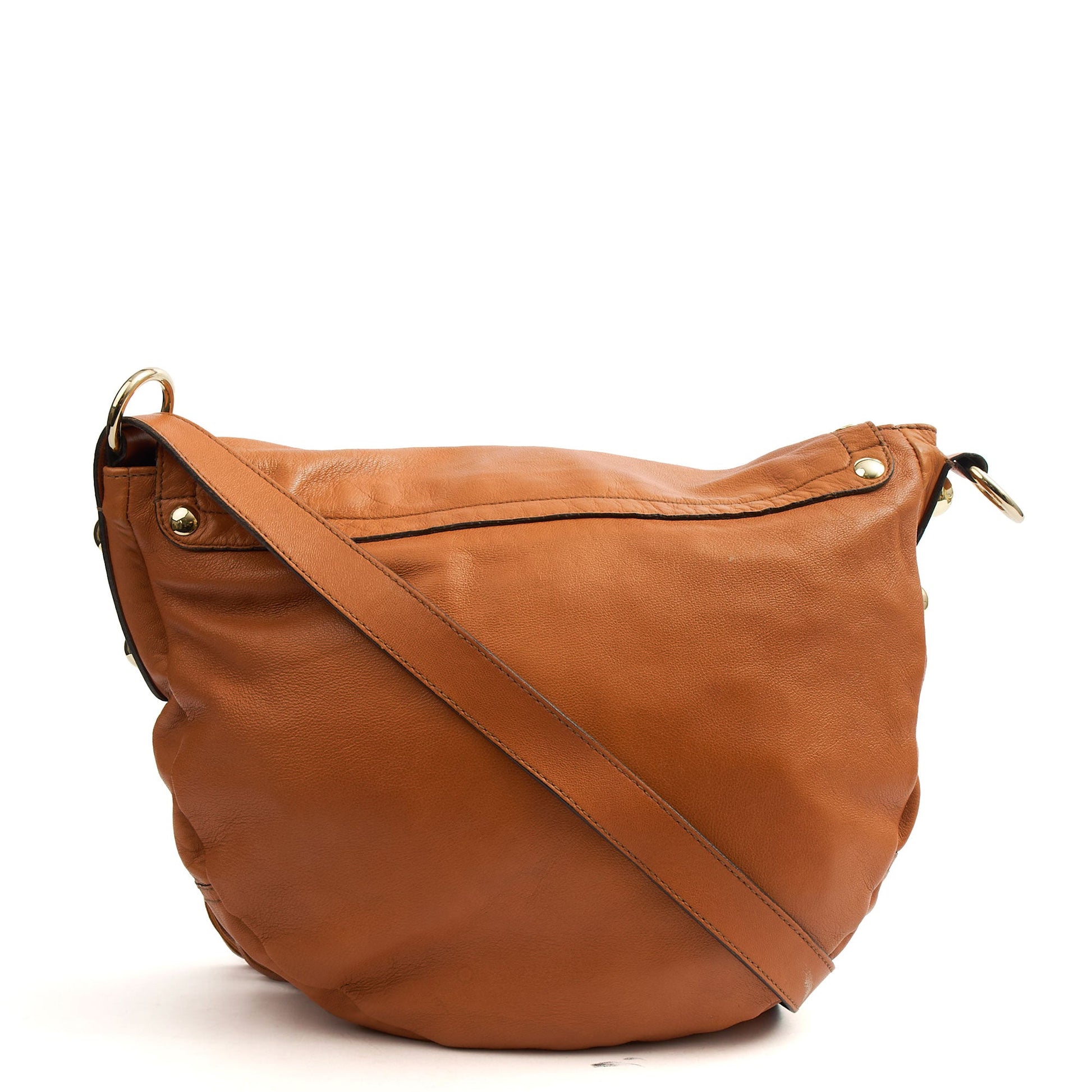 Mulberry Cross Body Daria Satchel in Deer Brown, Calfskin Leather — Back View