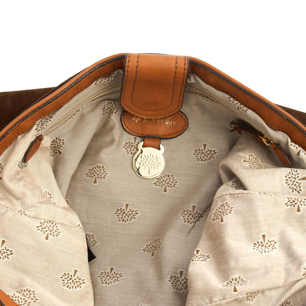 Mulberry Cross Body Daria Satchel in Deer Brown, Calfskin Leather — Detail View