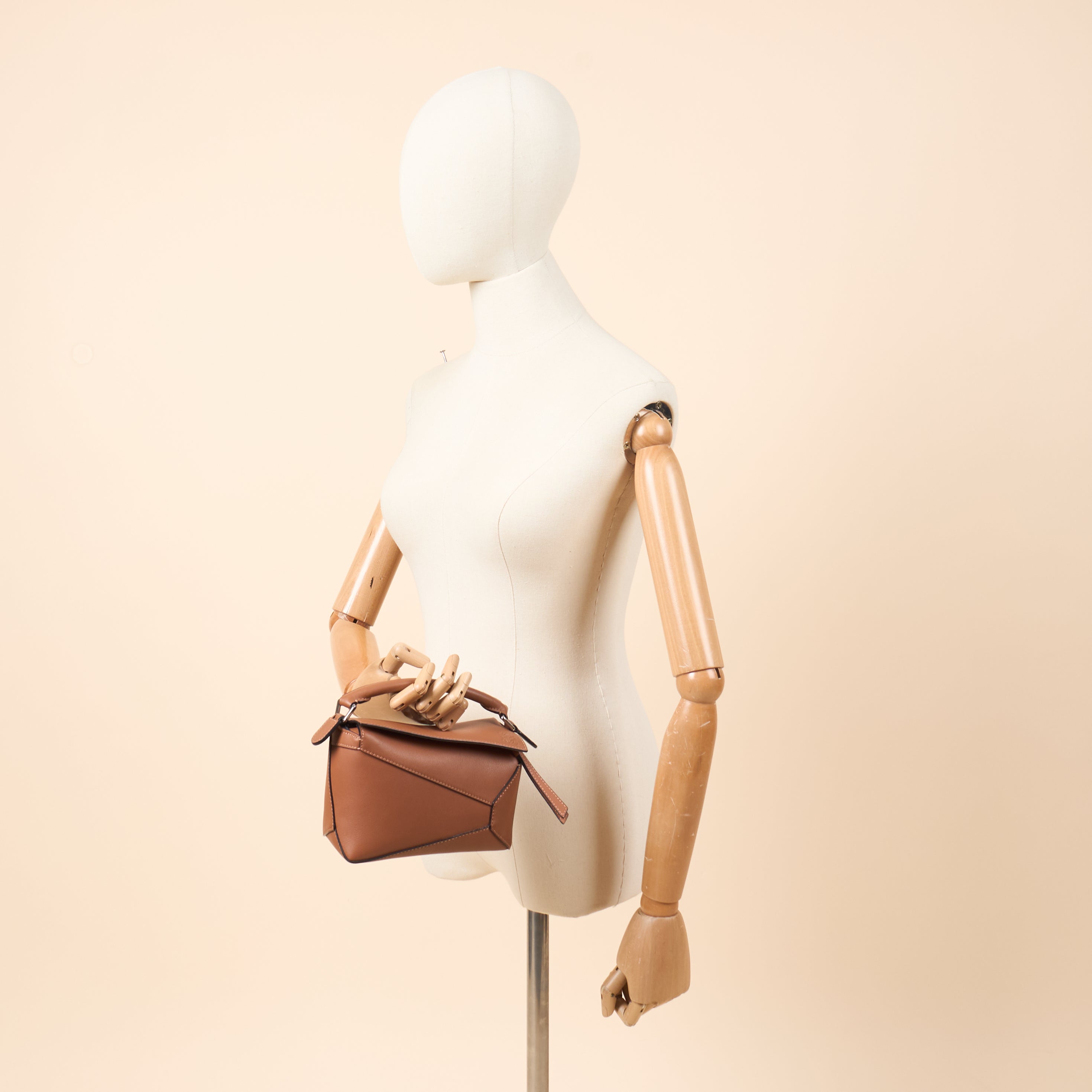 Loewe Cross Body Puzzle - Mini in Brown, Leather — Side View