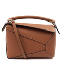 Loewe Cross Body Puzzle - Mini in Brown, Leather — Front View