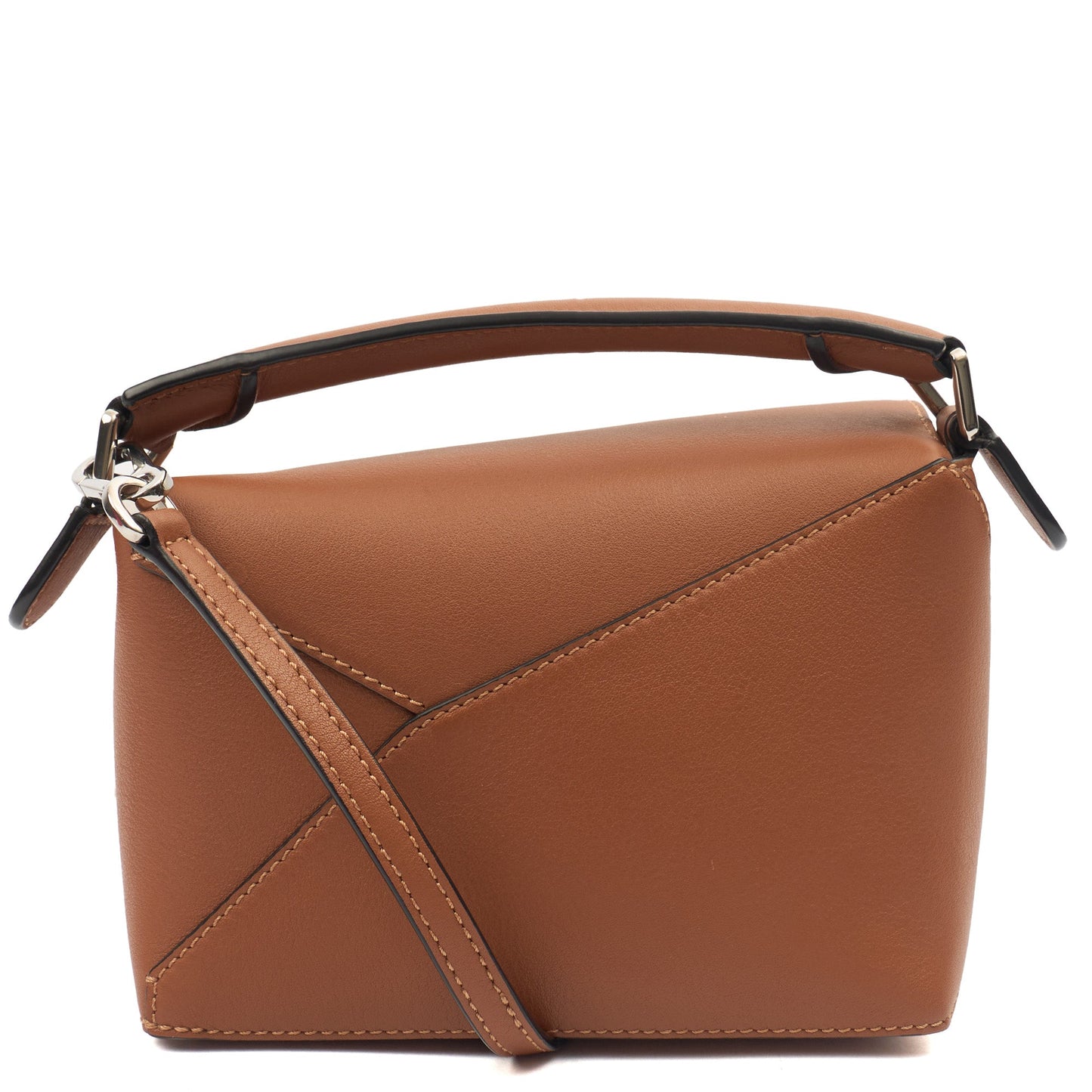 Loewe Cross Body Puzzle - Mini in Brown, Leather — Top View