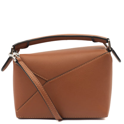 Loewe Cross Body Puzzle - Mini in Brown, Leather — Top View