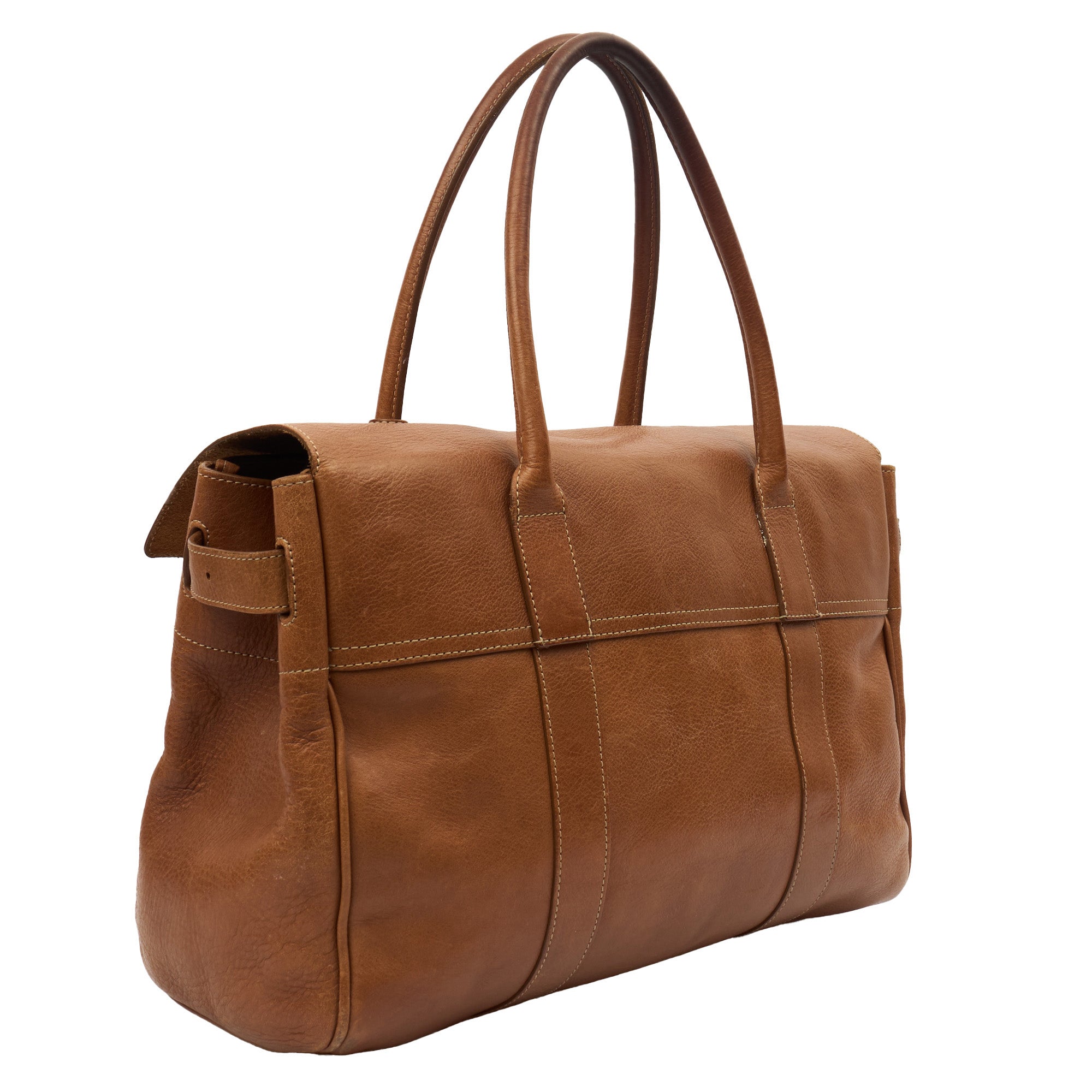 Mulberry Tote Bayswater Heritage in Oak, Leather — Back View