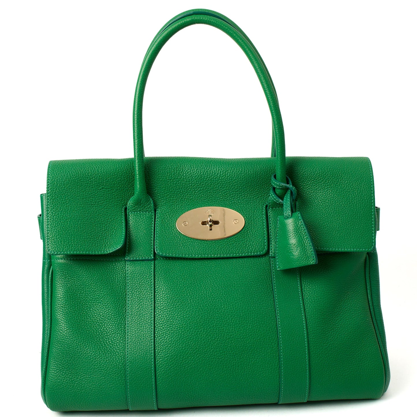 Mulberry Tote Bayswater Heritage in Lawn Green, Calfskin Leather — Front View
