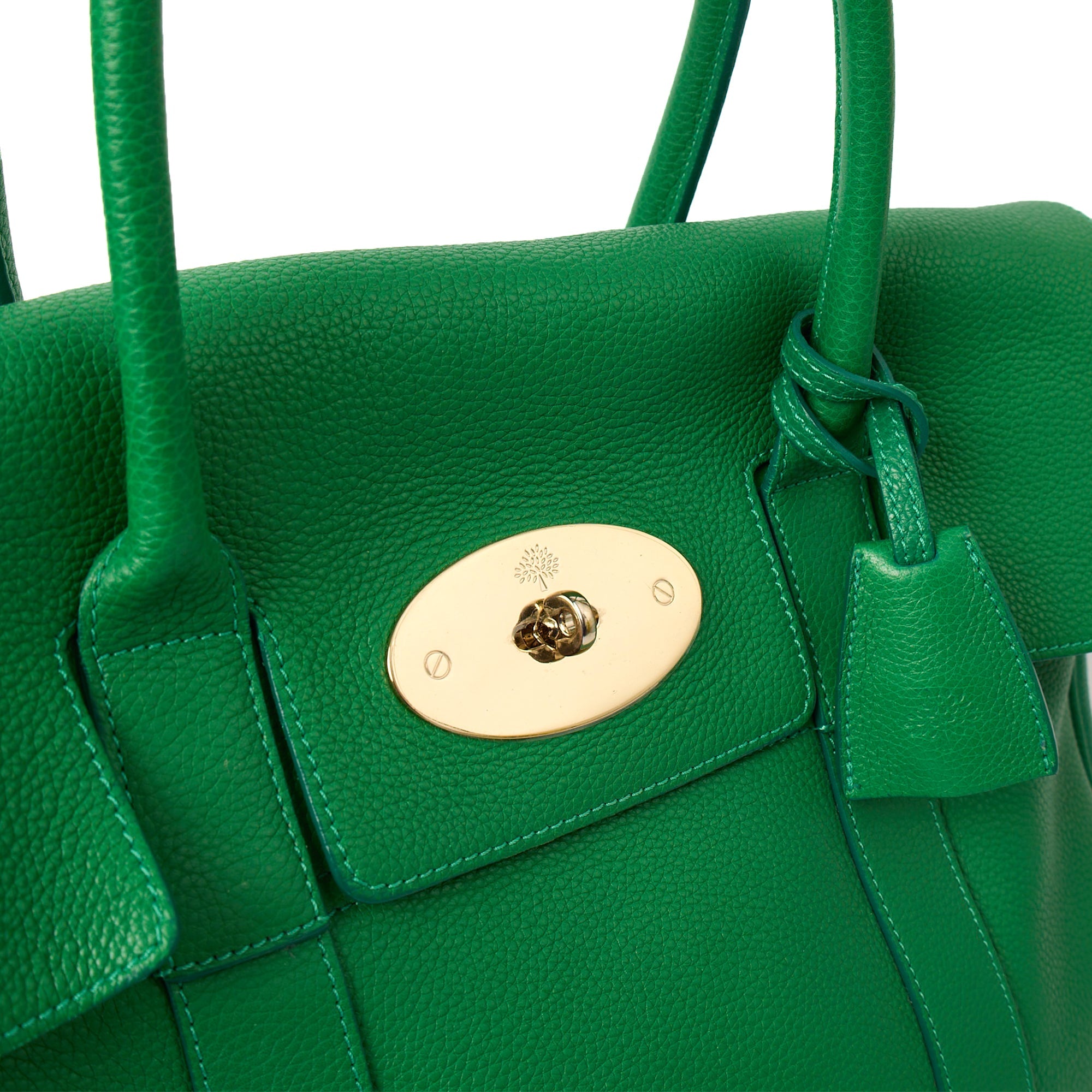 Mulberry Tote Bayswater Heritage in Lawn Green, Calfskin Leather — Side View
