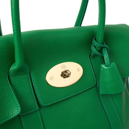 Mulberry Tote Bayswater Heritage in Lawn Green, Calfskin Leather — Side View