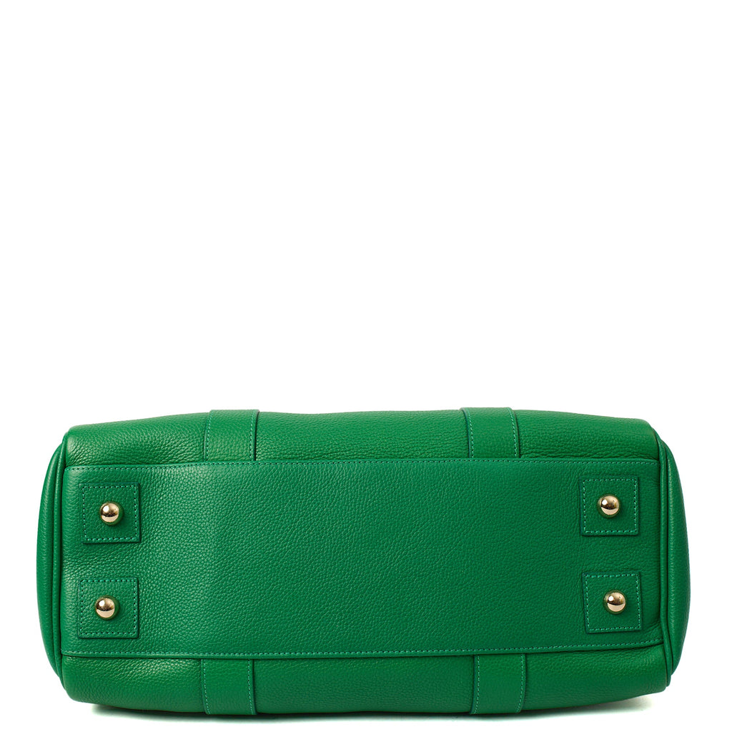 Mulberry Tote Bayswater Heritage in Lawn Green, Calfskin Leather — Detail View
