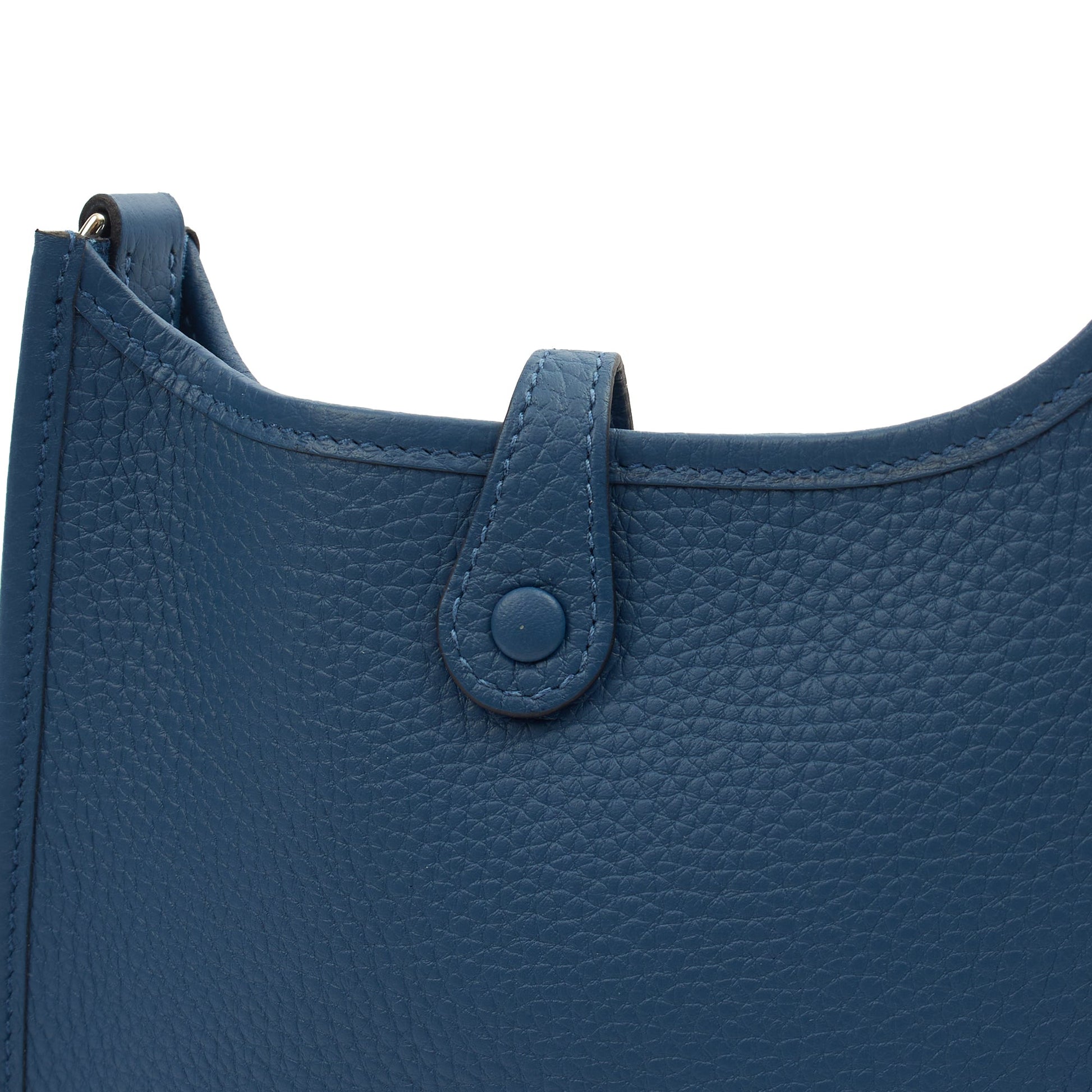 Hermes Evelyne 16 in Bleu Jean, Clemence Leather — Alternate View 10