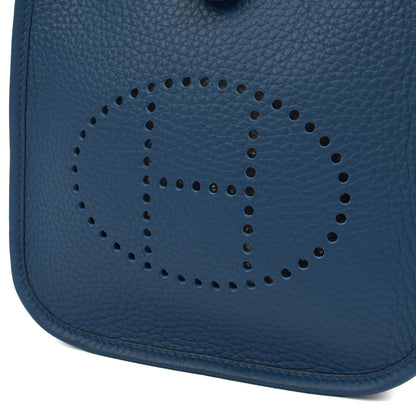Hermes Evelyne 16 in Bleu Jean, Clemence Leather — Alternate View 32