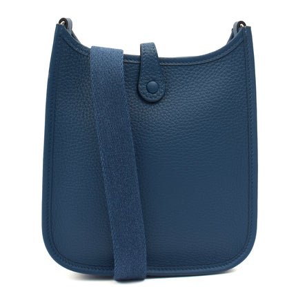 Hermes Evelyne 16 in Bleu Jean, Clemence Leather — Alternate View 27