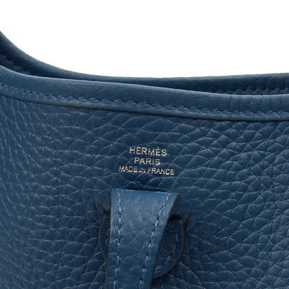 Hermes Evelyne 16 in Bleu Jean, Clemence Leather — Alternate View 21