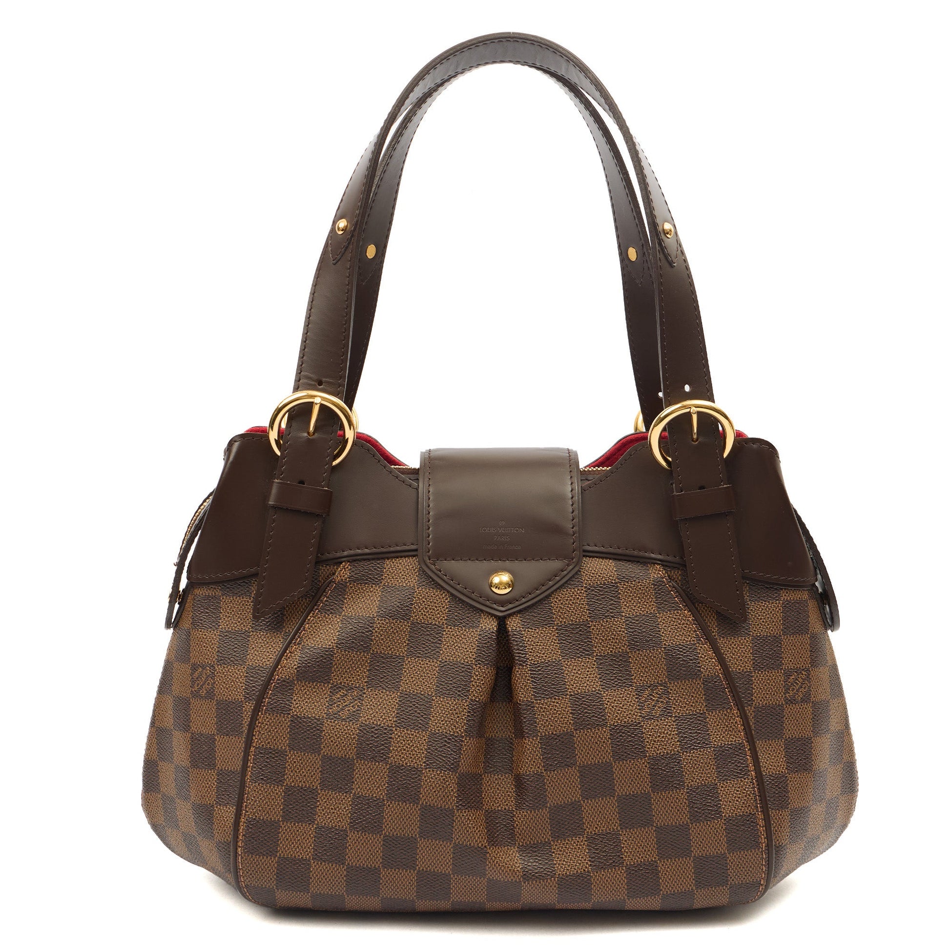Louis Vuitton Tote Sistina MM in Damier Ebene, Canvas — Top View