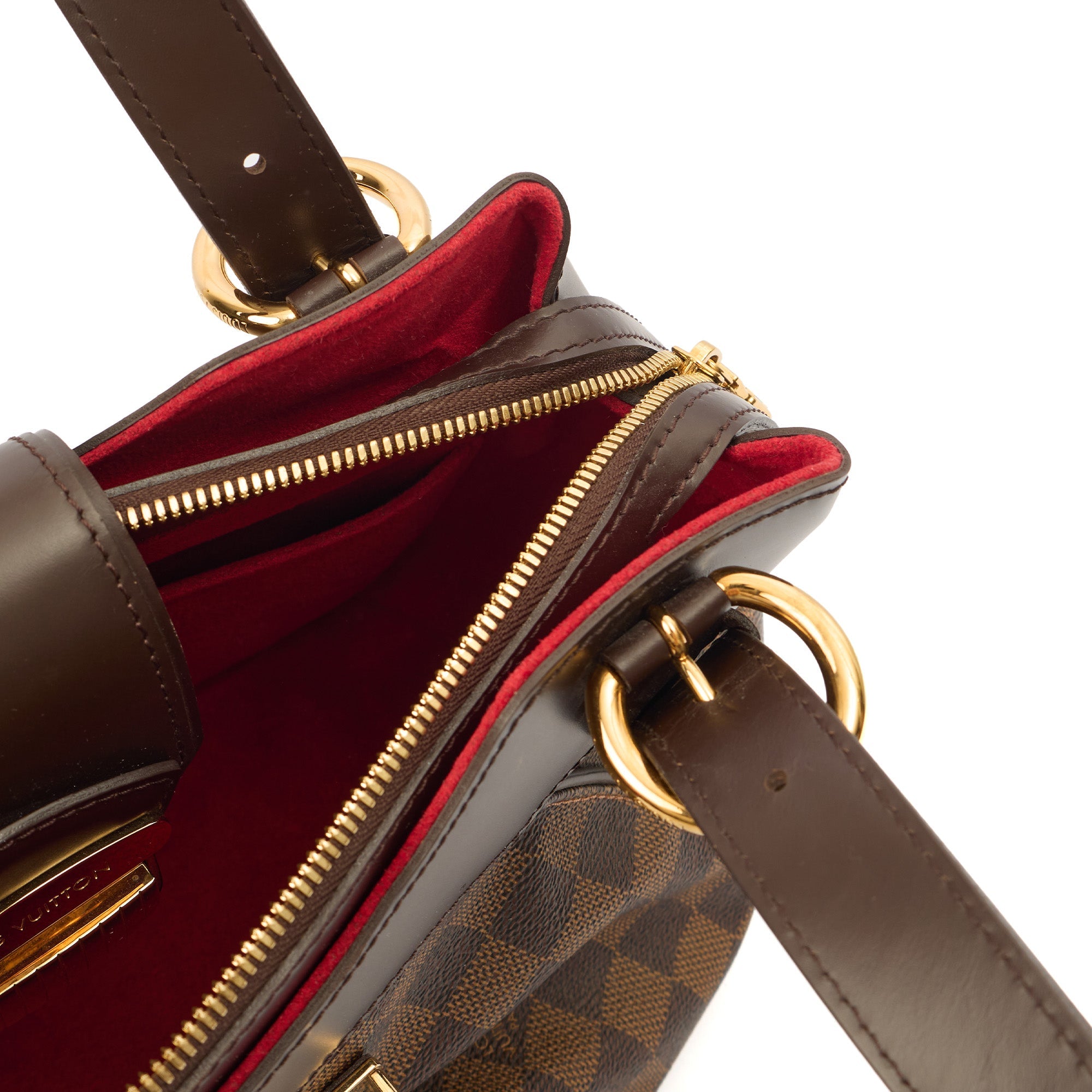 Louis Vuitton Tote Sistina MM in Damier Ebene, Canvas — Detail View