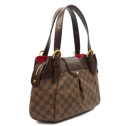 Louis Vuitton Tote Sistina MM in Damier Ebene, Canvas — Back View