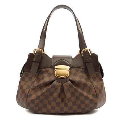 Louis Vuitton Tote Sistina MM in Damier Ebene, Canvas — Front View