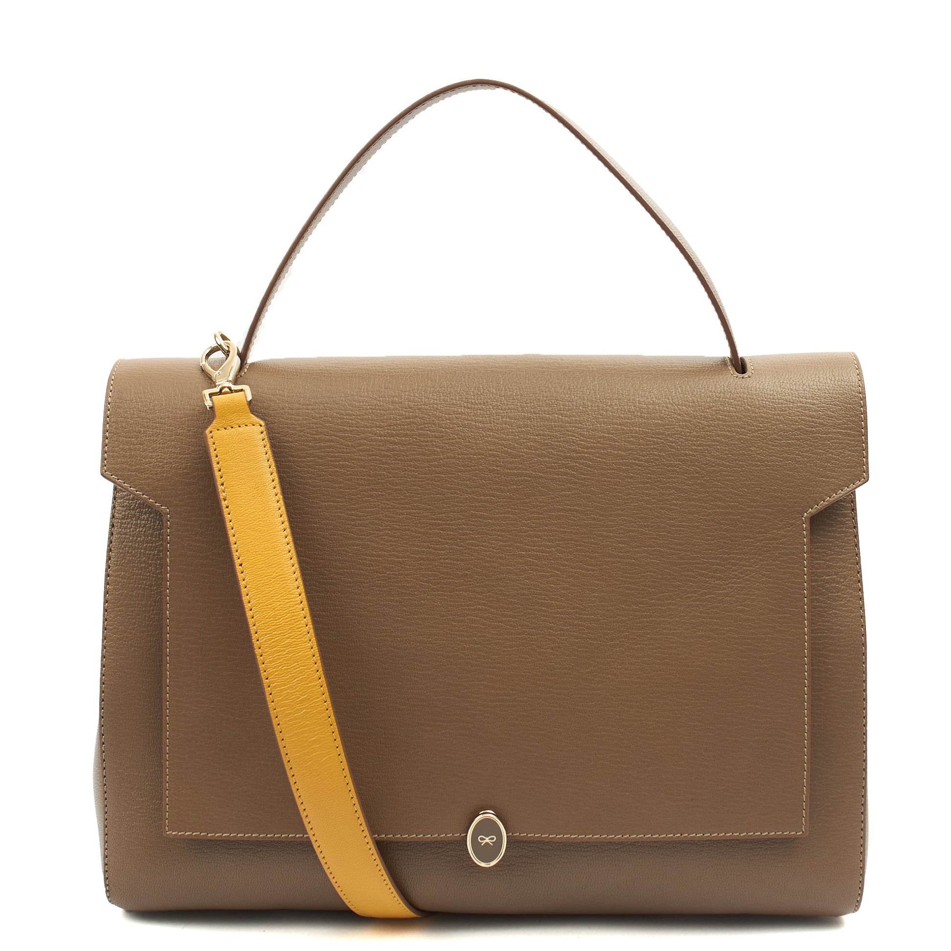 Anya Hindmarch Tote Bathurst Satchel in Brown, Leather — Front View