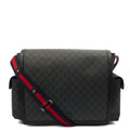 Gucci Cross Body Baby Carrier in GG Supreme, Exotic Effect Leather — Front View