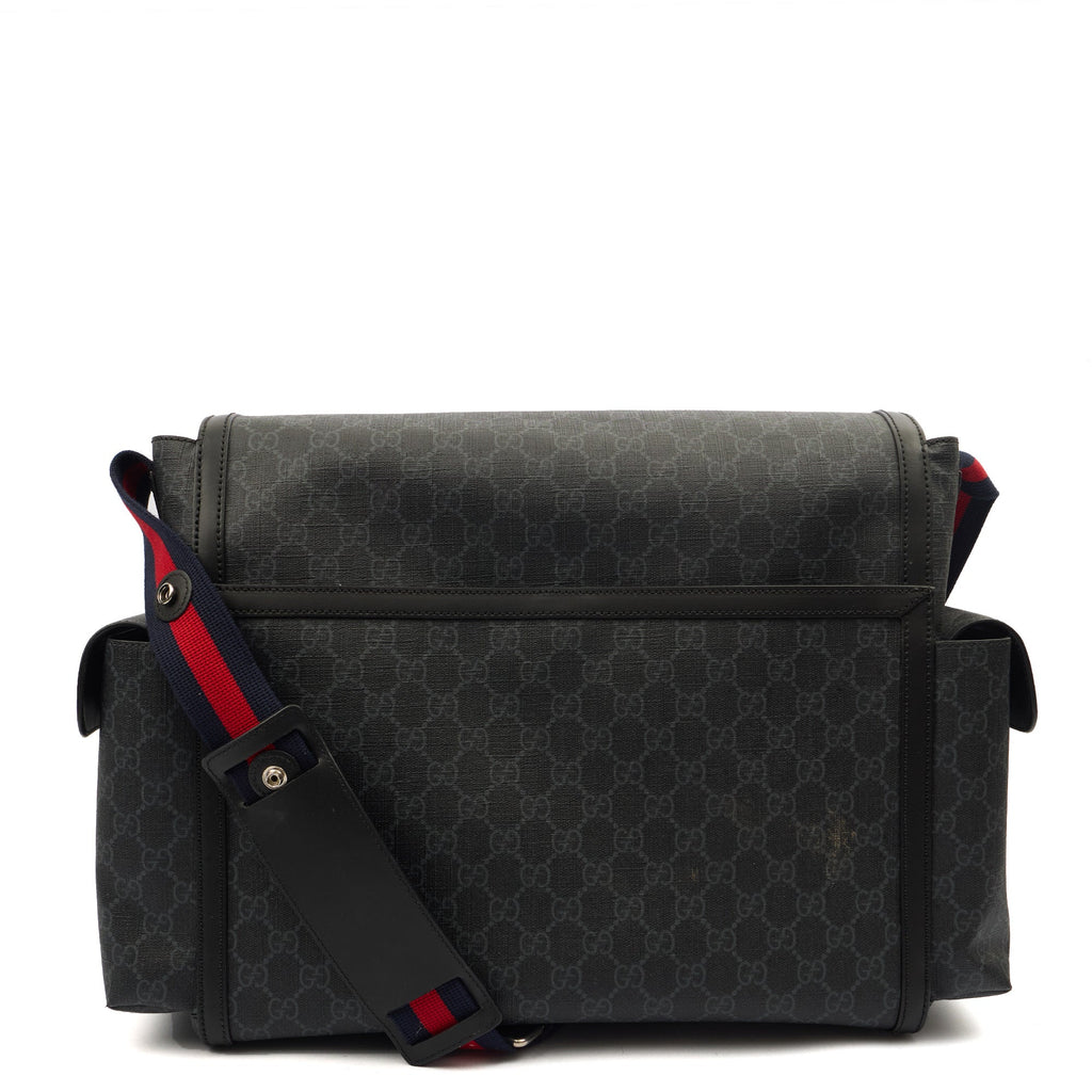 Gucci Cross Body Baby Carrier in GG Supreme, Exotic Effect Leather — Alternate View 10