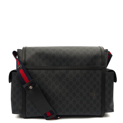 Gucci Cross Body Baby Carrier in GG Supreme, Exotic Effect Leather — Alternate View 10
