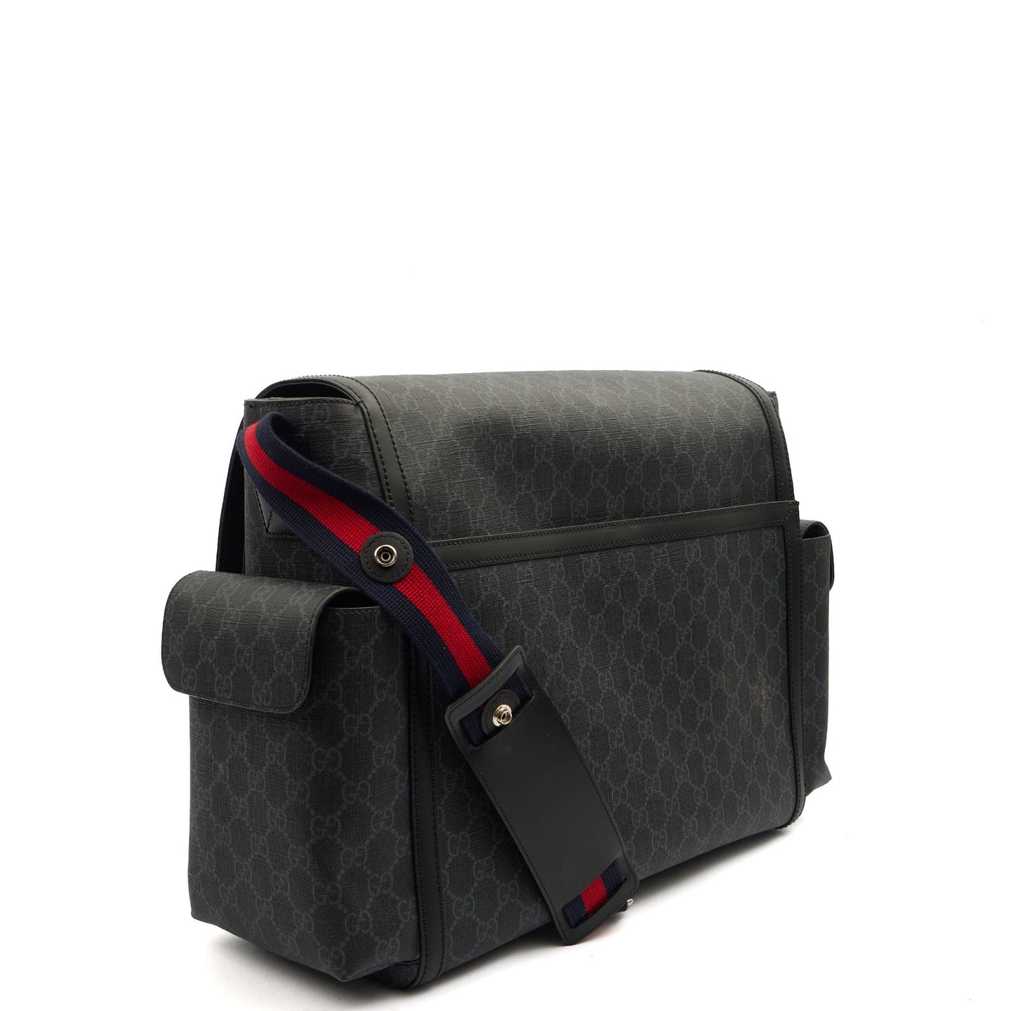 Gucci Cross Body Baby Carrier in GG Supreme, Exotic Effect Leather — Alternate View 9