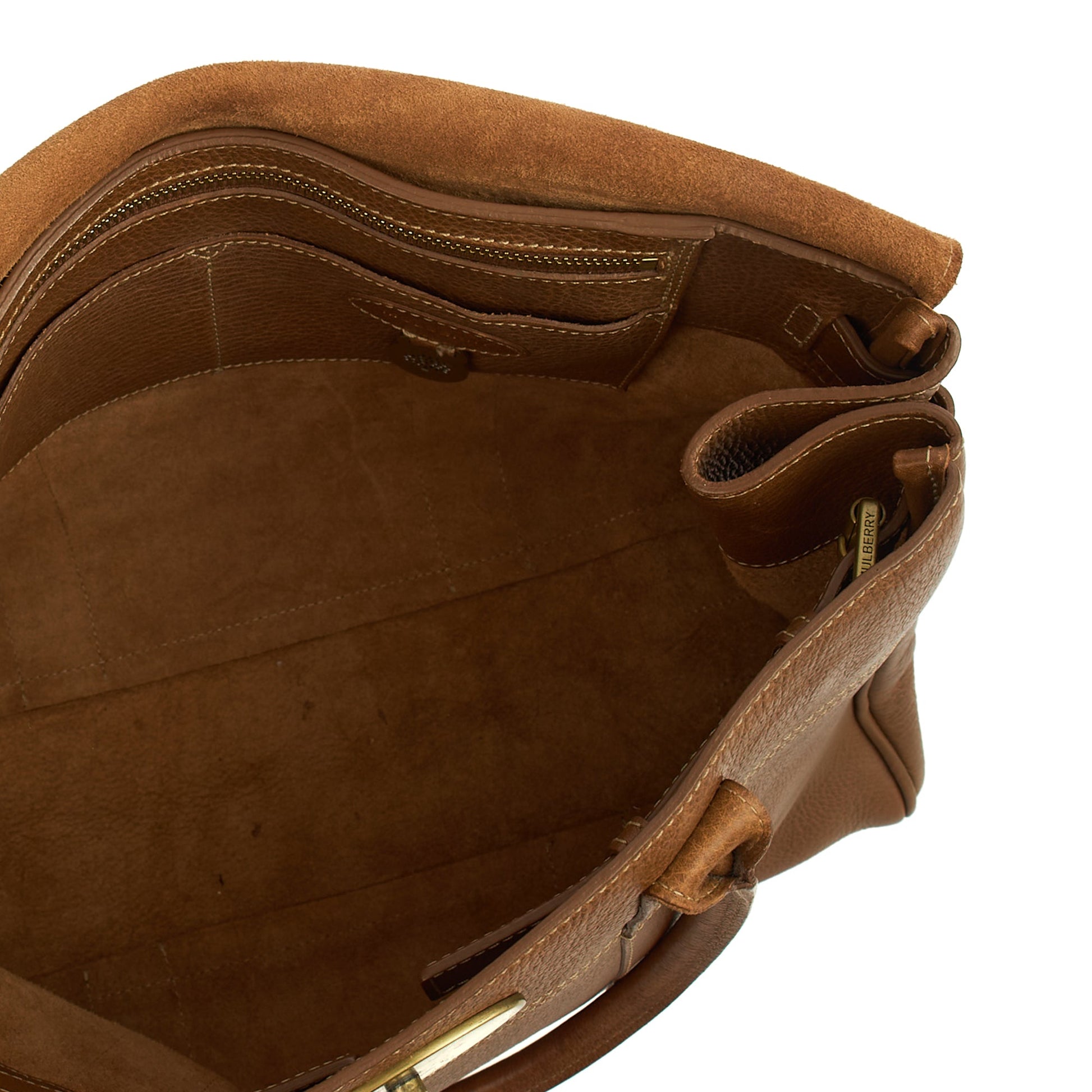 Mulberry Tote Bayswater Heritage in Oak, Calfskin Leather — Detail View