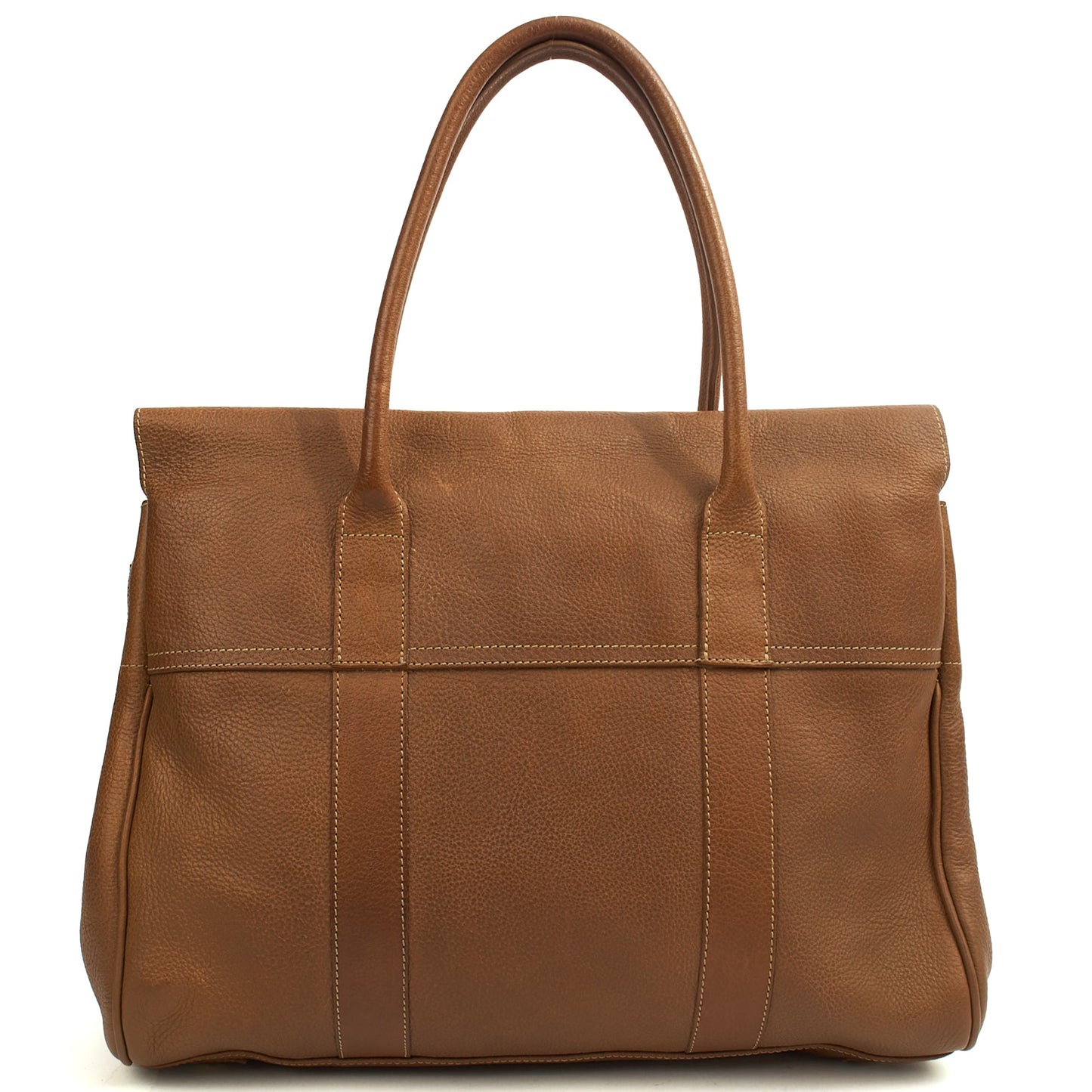 Mulberry Tote Bayswater Heritage in Oak, Calfskin Leather — Back View