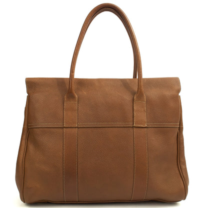 Mulberry Tote Bayswater Heritage in Oak, Calfskin Leather — Back View