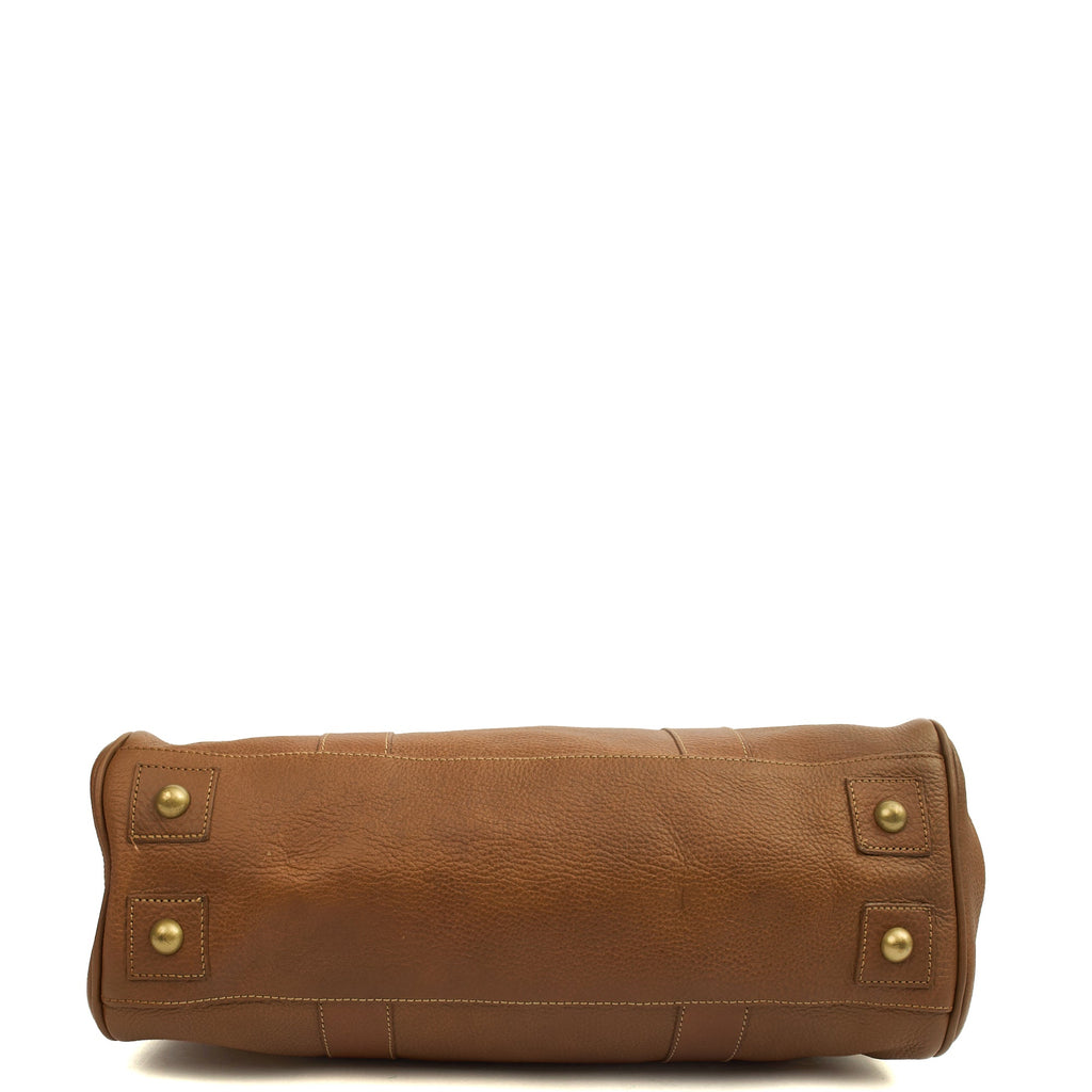 Mulberry Tote Bayswater Heritage in Oak, Calfskin Leather — Top View