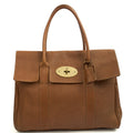 Mulberry Tote Bayswater Heritage in Oak, Calfskin Leather — Front View