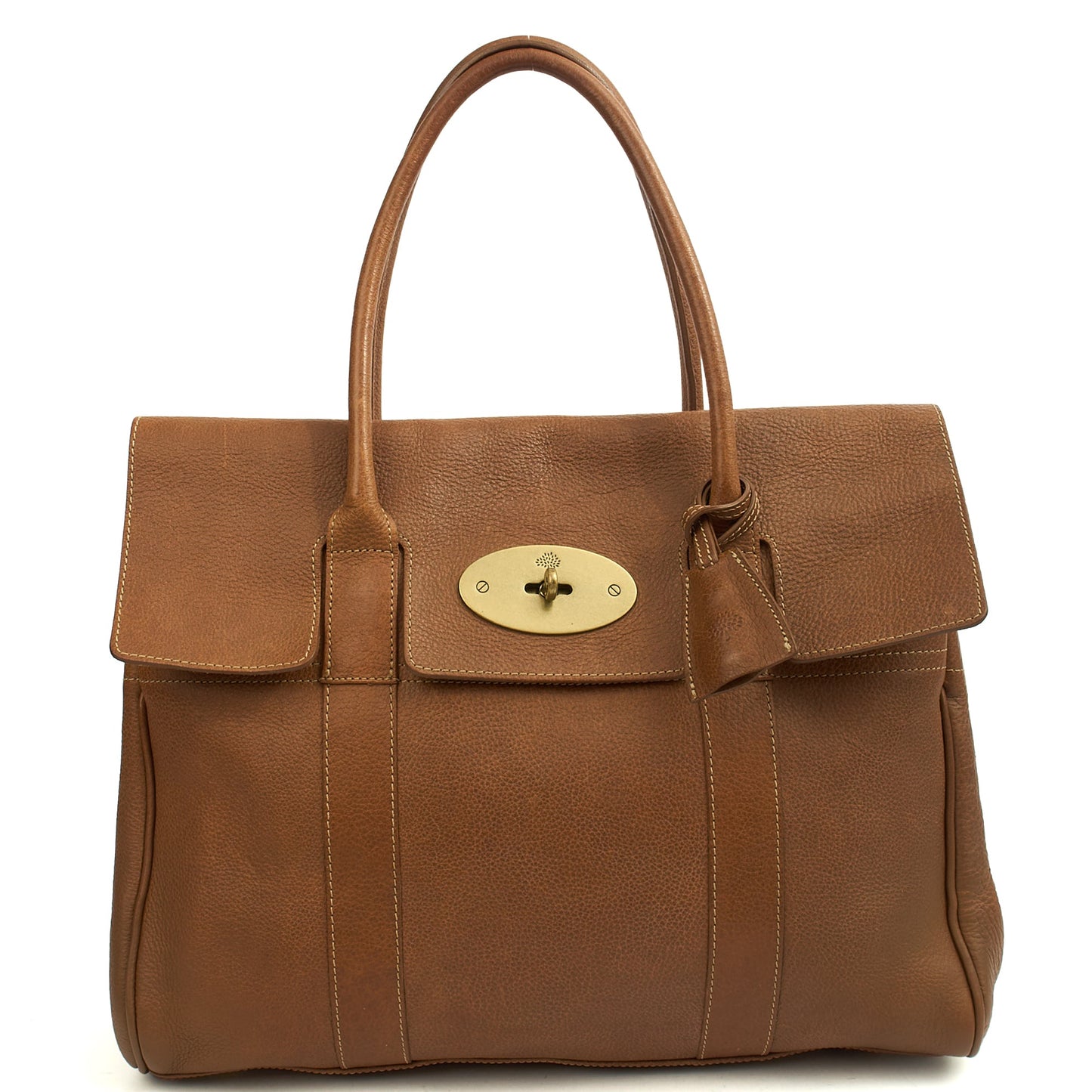 Mulberry Tote Bayswater Heritage in Oak, Calfskin Leather — Front View
