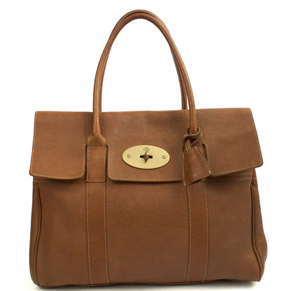 Mulberry Tote Bayswater Heritage in Oak, Calfskin Leather — Front View