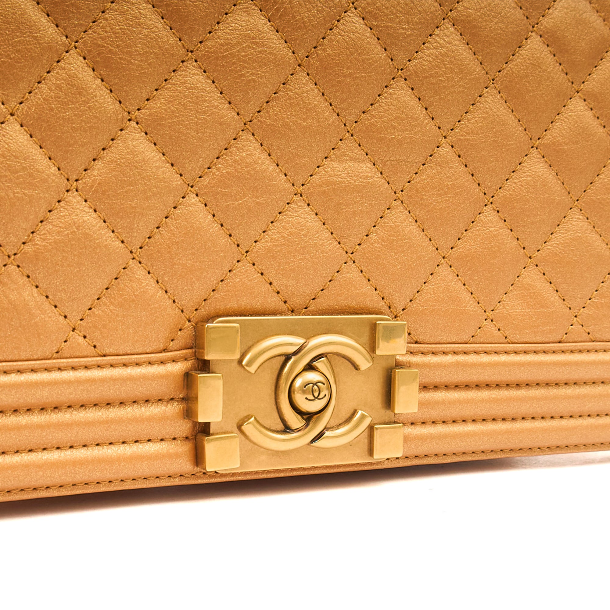 Chanel Shoulder Bag Boy - Medium in Metallic, Leather — Alternate View 26