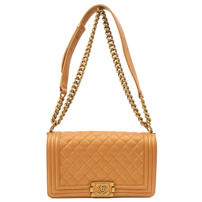 Chanel Shoulder Bag Boy - Medium in Metallic, Leather — Alternate View 15