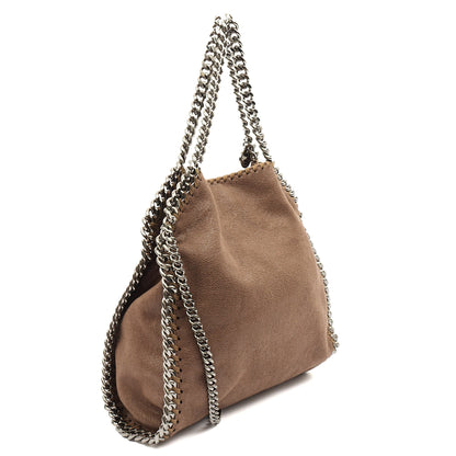 Stella McCartney Tote Falabella Mini Tote in Brown, Suede — Side View