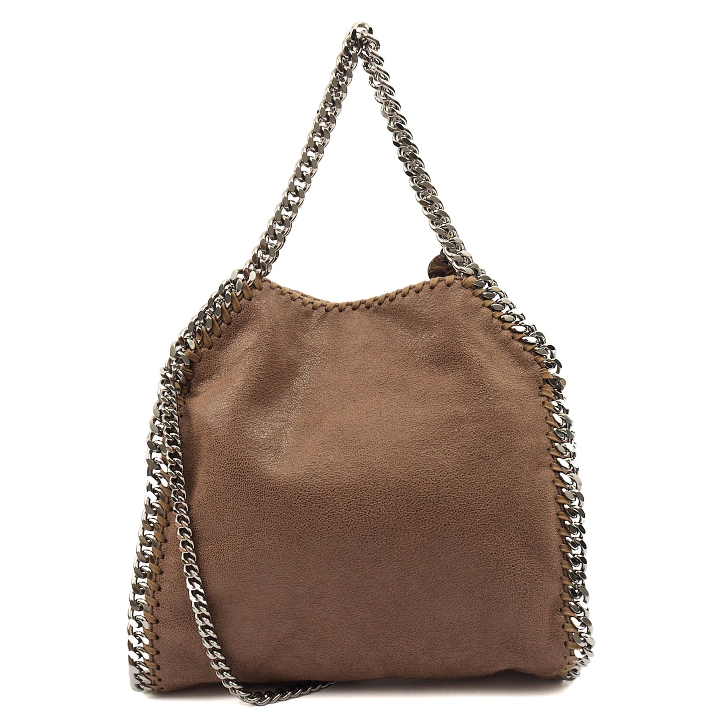 Stella McCartney Tote Falabella Mini Tote in Brown, Suede — Back View