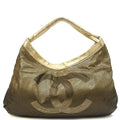 Chanel Tote Hobo in Metallic, Calfskin Leather — Front View