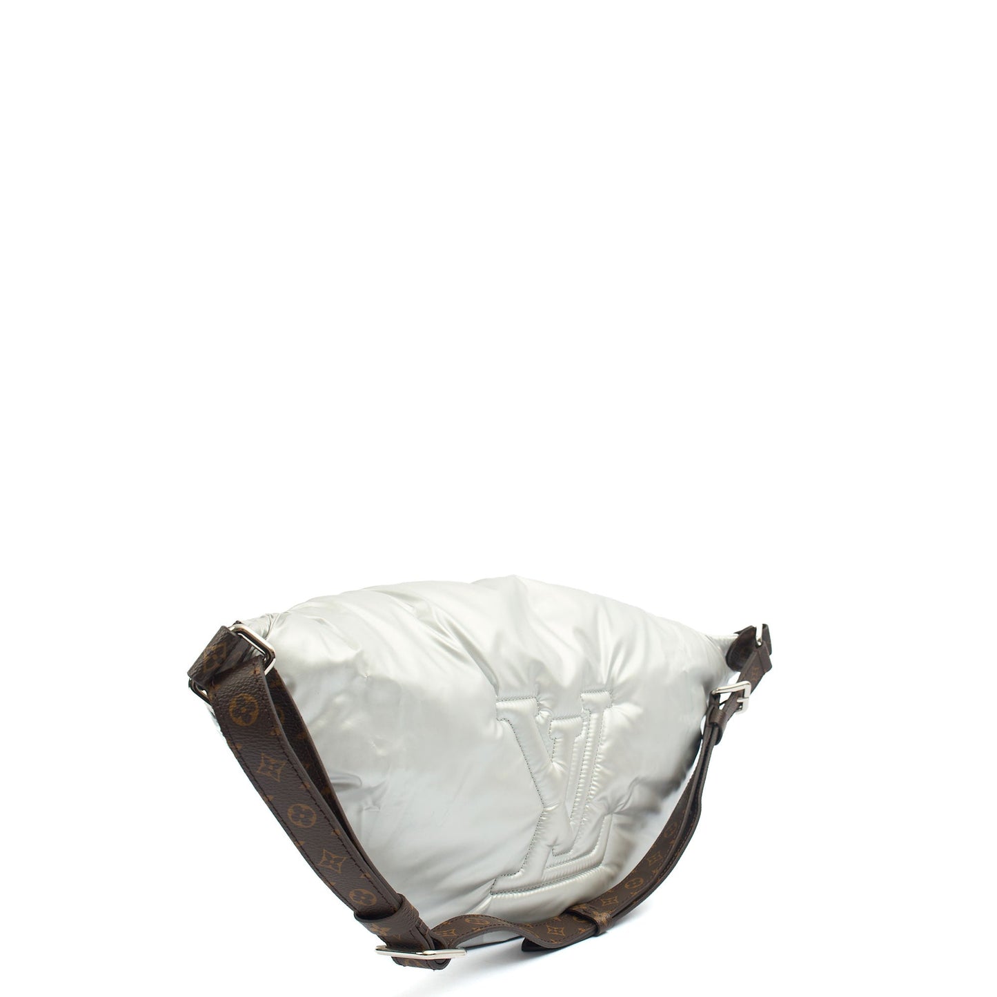 Louis Vuitton Cross Body Bumbag in Metallic, Fabric — Side View
