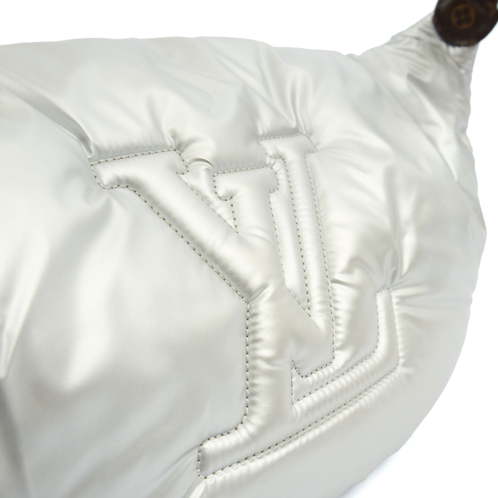 Louis Vuitton Cross Body Bumbag in Metallic, Fabric — Detail View