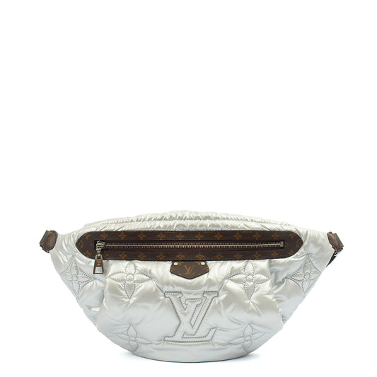 Louis Vuitton Cross Body Bumbag in Metallic, Fabric — Front View