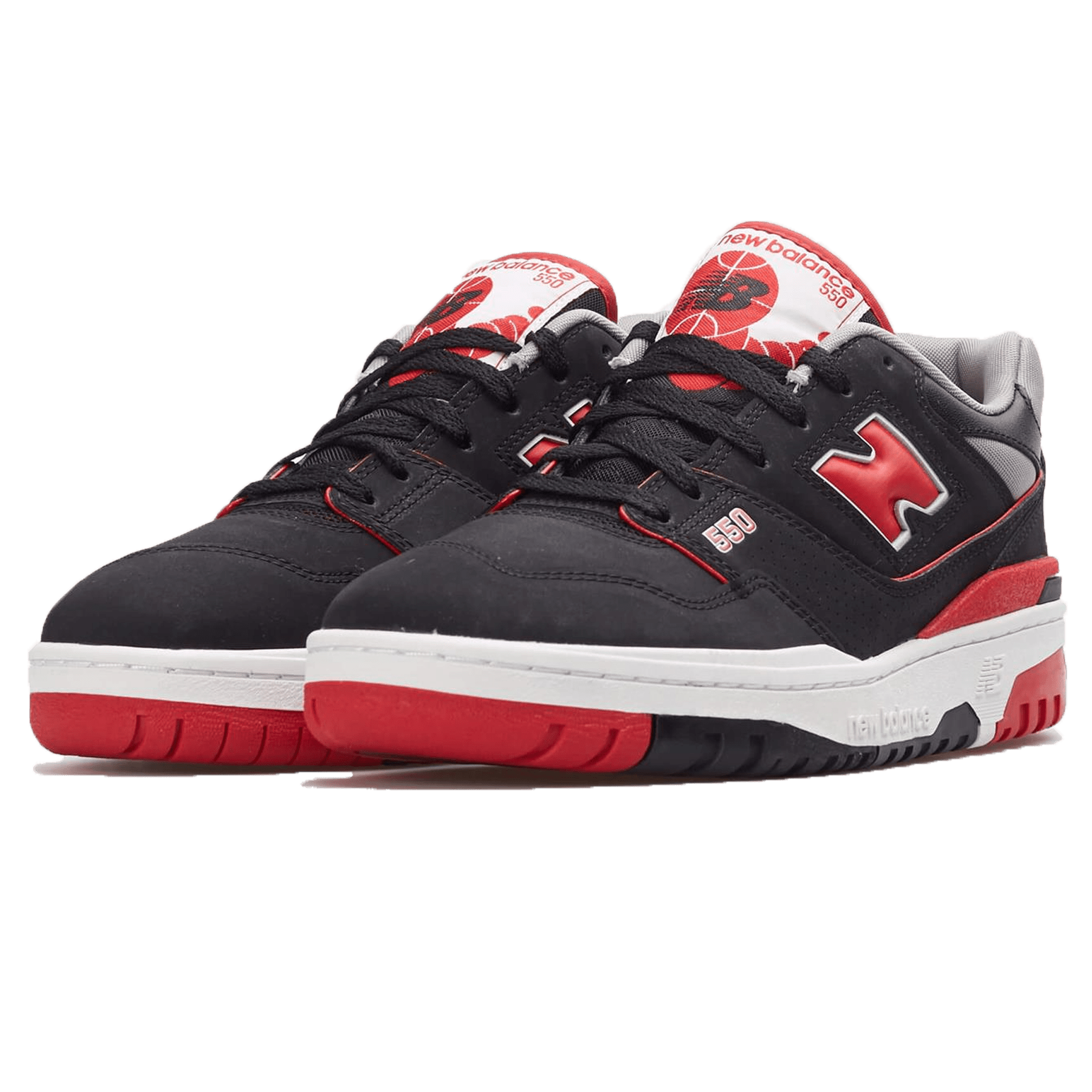 New Balance 550 'Black Red' — UK 3.5 | EU 36 | US 4 — Side View