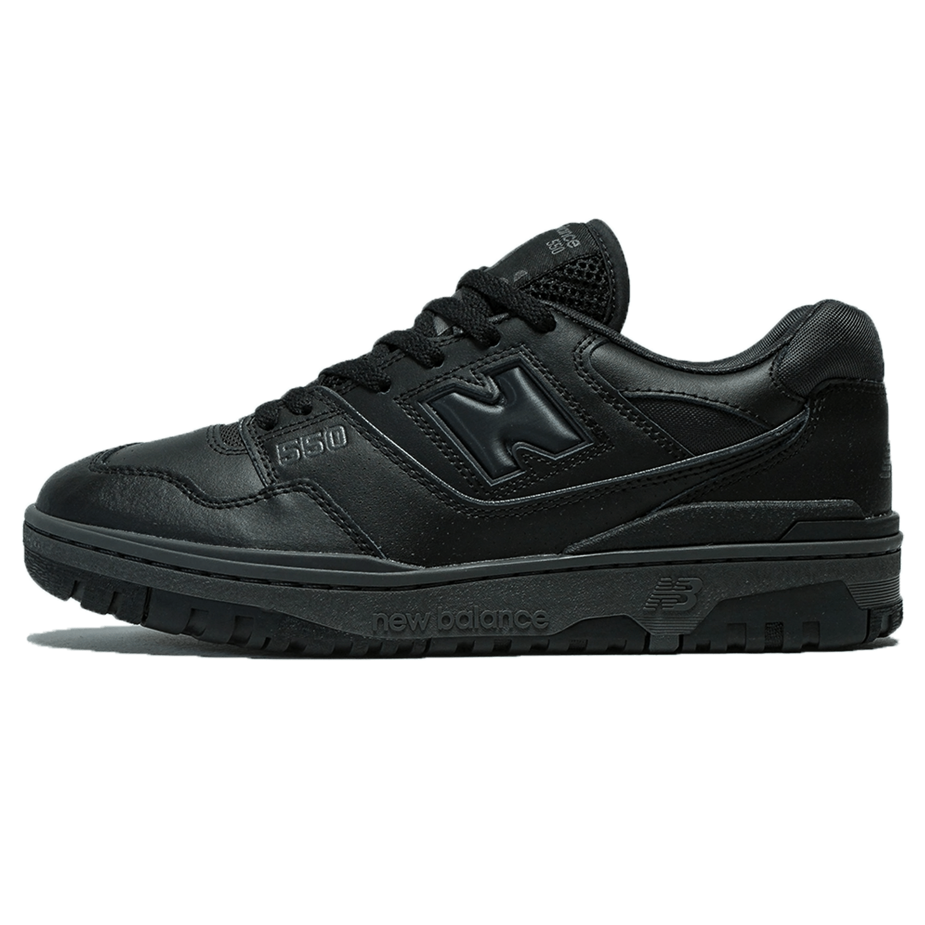 New Balance 550 'Triple Black' — UK 3.5 | EU 36 | US 4 — Front View