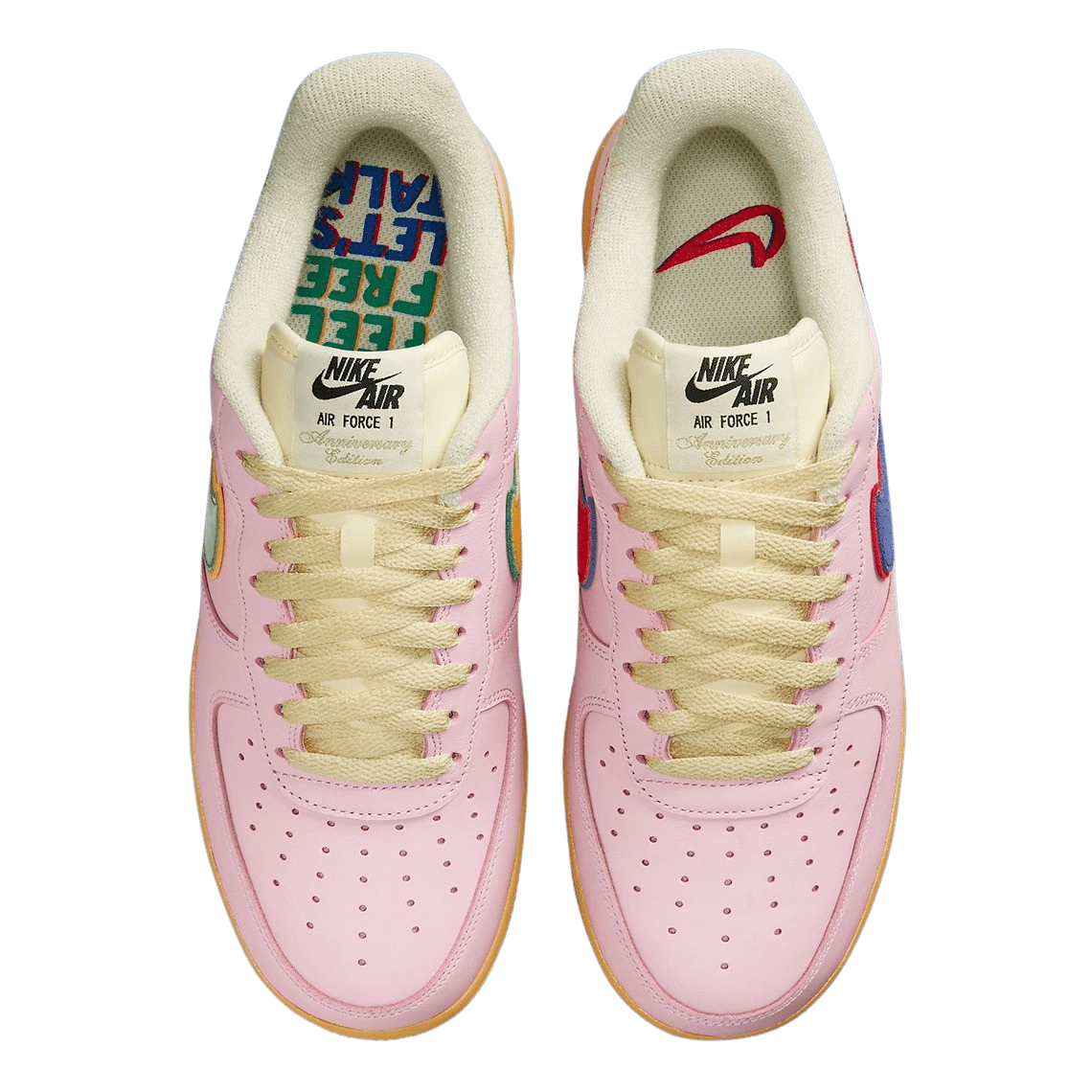 Nike Air Force 1 Low 'Feel Free, Let's Talk' — UK 3 | EU 35.5 | US 3.5 — Top View