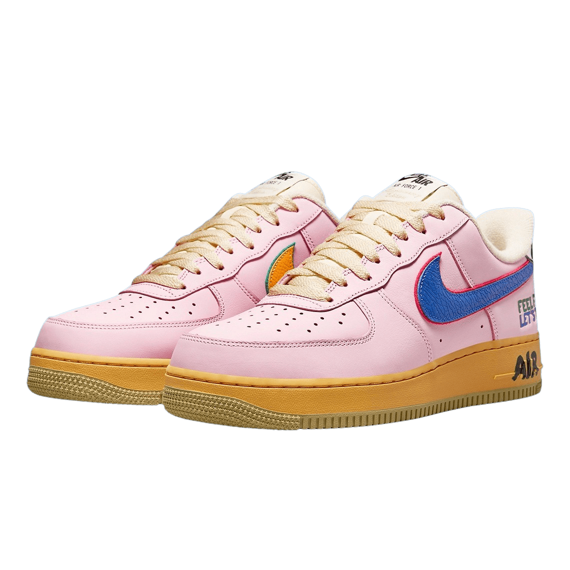Nike Air Force 1 Low 'Feel Free, Let's Talk' — UK 3 | EU 35.5 | US 3.5 — Back View