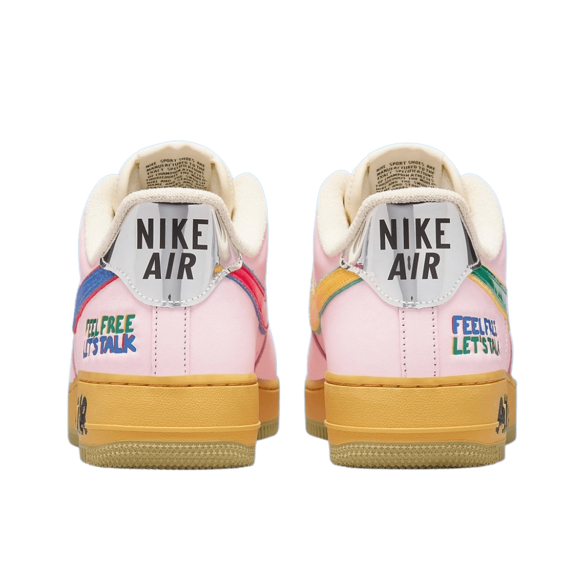 Nike Air Force 1 Low 'Feel Free, Let's Talk' — UK 3 | EU 35.5 | US 3.5 — Detail View