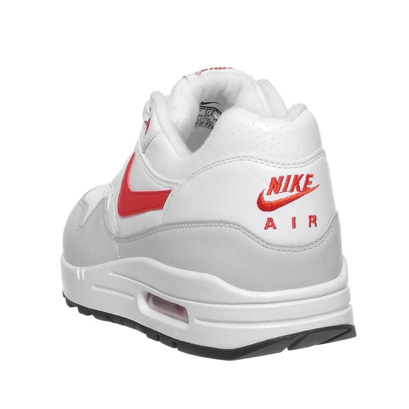 Nike Air Max 1 'Leather' White-University Red — UK 3 | EU 35.5 | US 3.5 — Back View