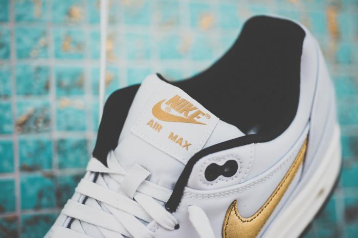 Nike Air Max 1 Premium QS "Gold Hypervenom" — UK 3 | EU 35.5 | US 3.5 — Side View